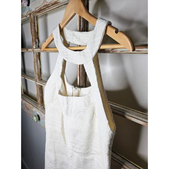 Vintage Milly New York Cream lined Shift Dress With Embossing Ladies size 10 - Picture 2 of 11